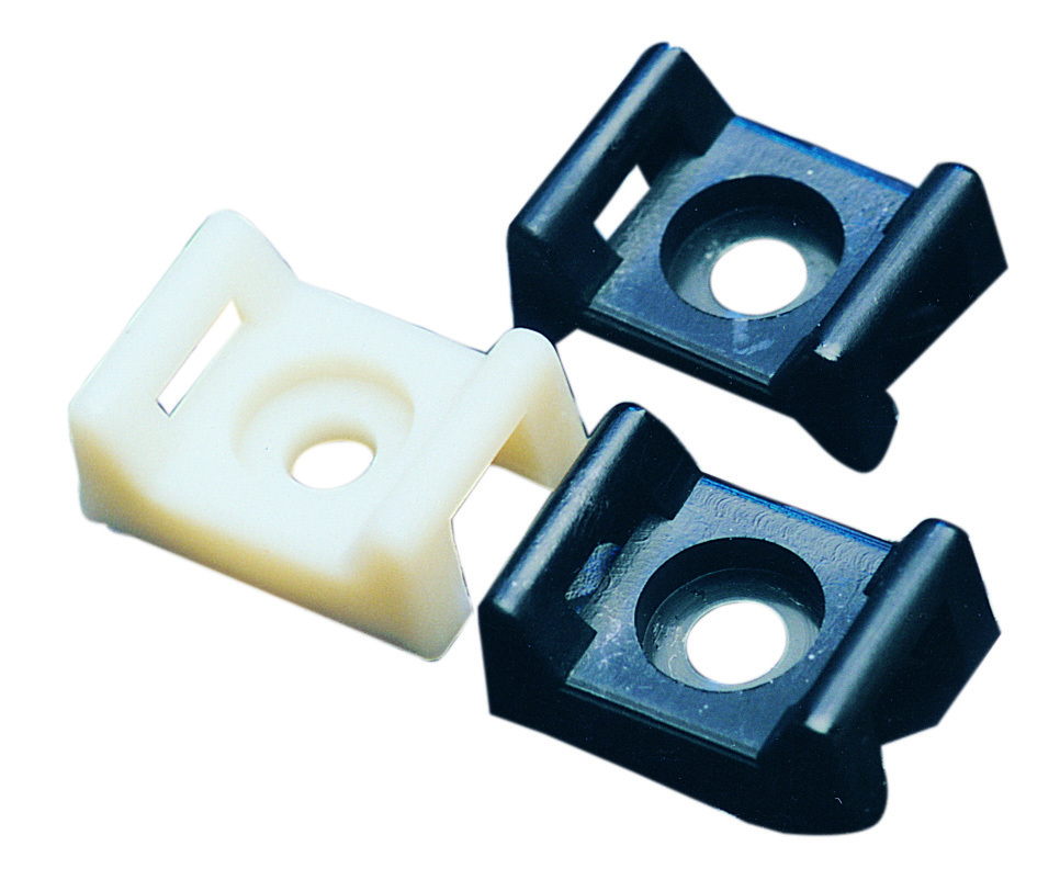 IDEAL, Screw Mounting Base, Standard, Mount Size: 0.590 IN Length X 0.370 IN Width X 0.270 IN Height, Material: Nylon, Color: UV Black, Mounting: Screw Mount, Slot Height: 062 IN, Slot Width: 0.190 IN, Screw Diameter: # 6