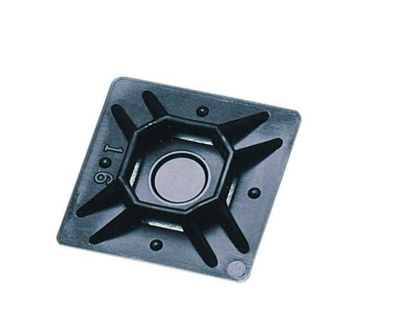 IDEAL, Mounting Pad, Mount Size: 0.740 IN Width X 0.190 IN Height, Material: Nylon, Color: UV Black, Slot Height: 0.190 IN, Slot Width: 0.200 IN, Screw Diameter: #4