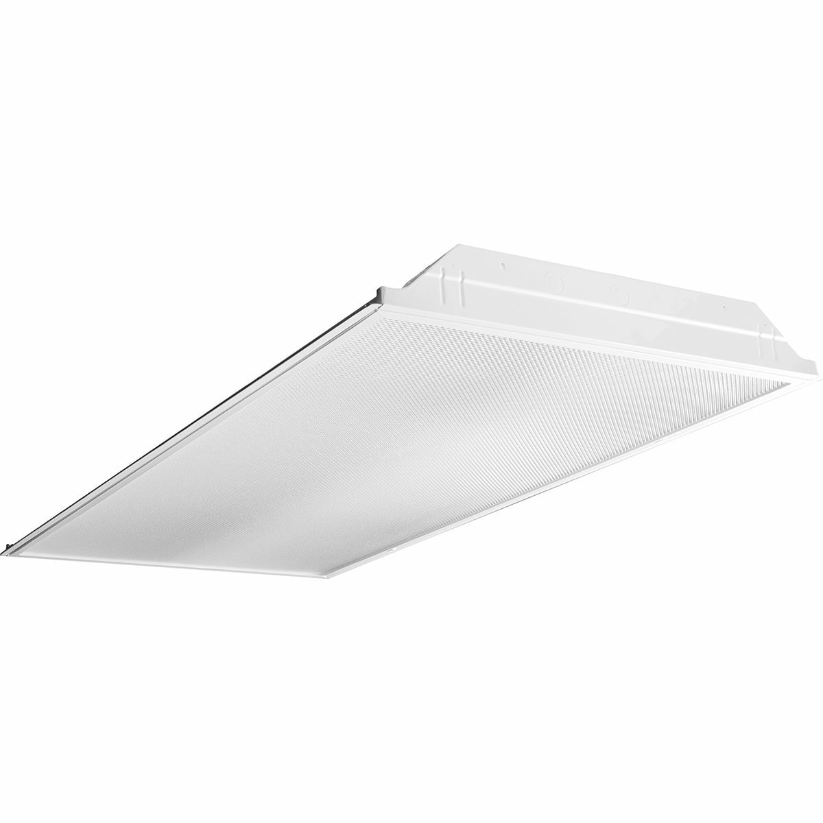 Dedicated T8 Lensed TrofferSize Type: 2x4, Number of Lamps: 3, Lamp Type: 4 foot, T8: linear fluorescent, Ceiling Type: Grid, Door type: white flush steel door, Lens Type: Pat #12 Acrylic Lens, Ballast Type: 4-Light electronic instant start T8 Voltage Rating: 120-277 VAC.