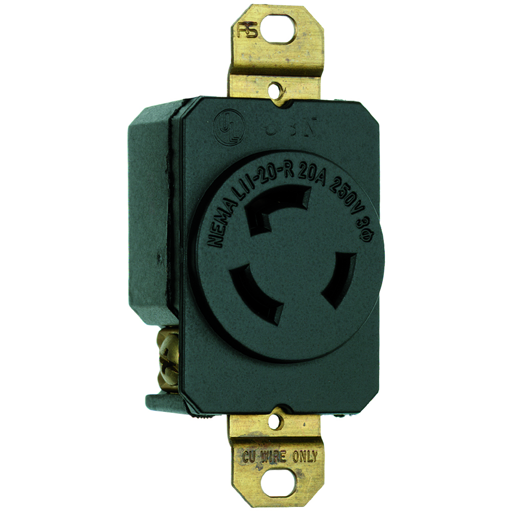 Turnlok Receptacle 3wire 20amp 3phase 480v