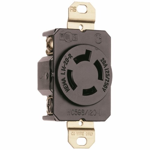 Turnlok Single Receptacle 4wire 20amp 125/250volts