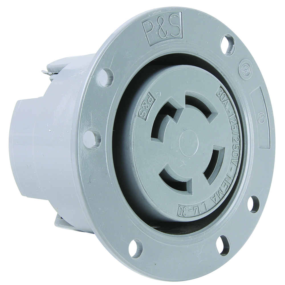 Flanged Outlet 4wire 30amp 125/250volt Turnlok