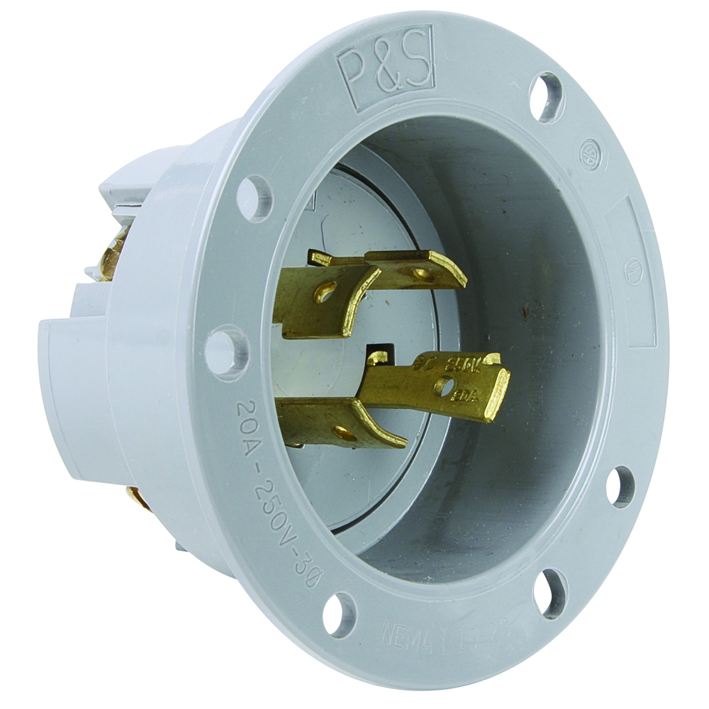 Flanged Inlet 4wire 20amp 250volt Turnlok