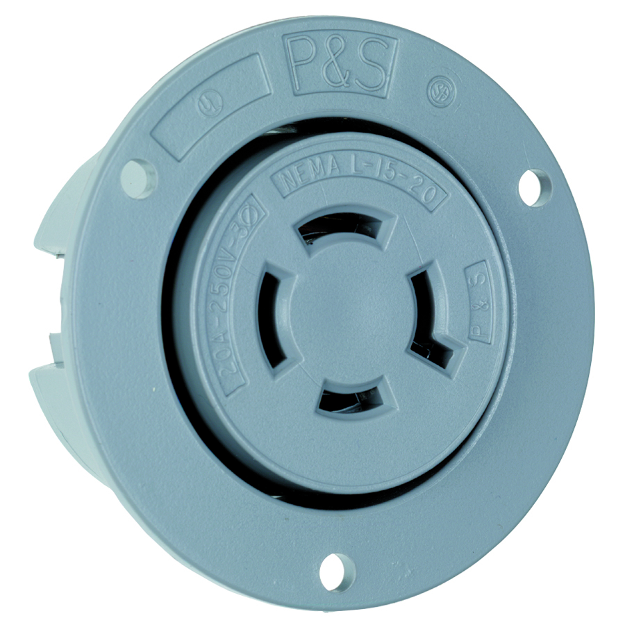 Flanged Outlet 4wire 20amp 250volt Turnlok