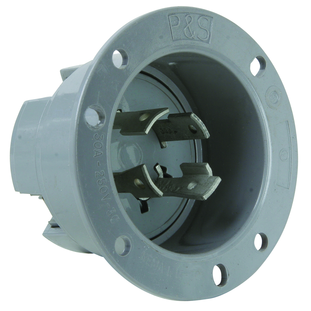 L1530FI 30A NEMA L1530 Flanged Inlet, Gray