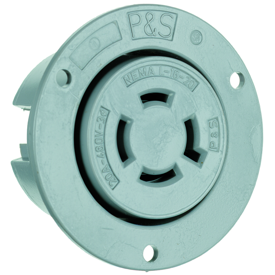 Flanged Outlet 4wire 20amp 480volt Turnlok