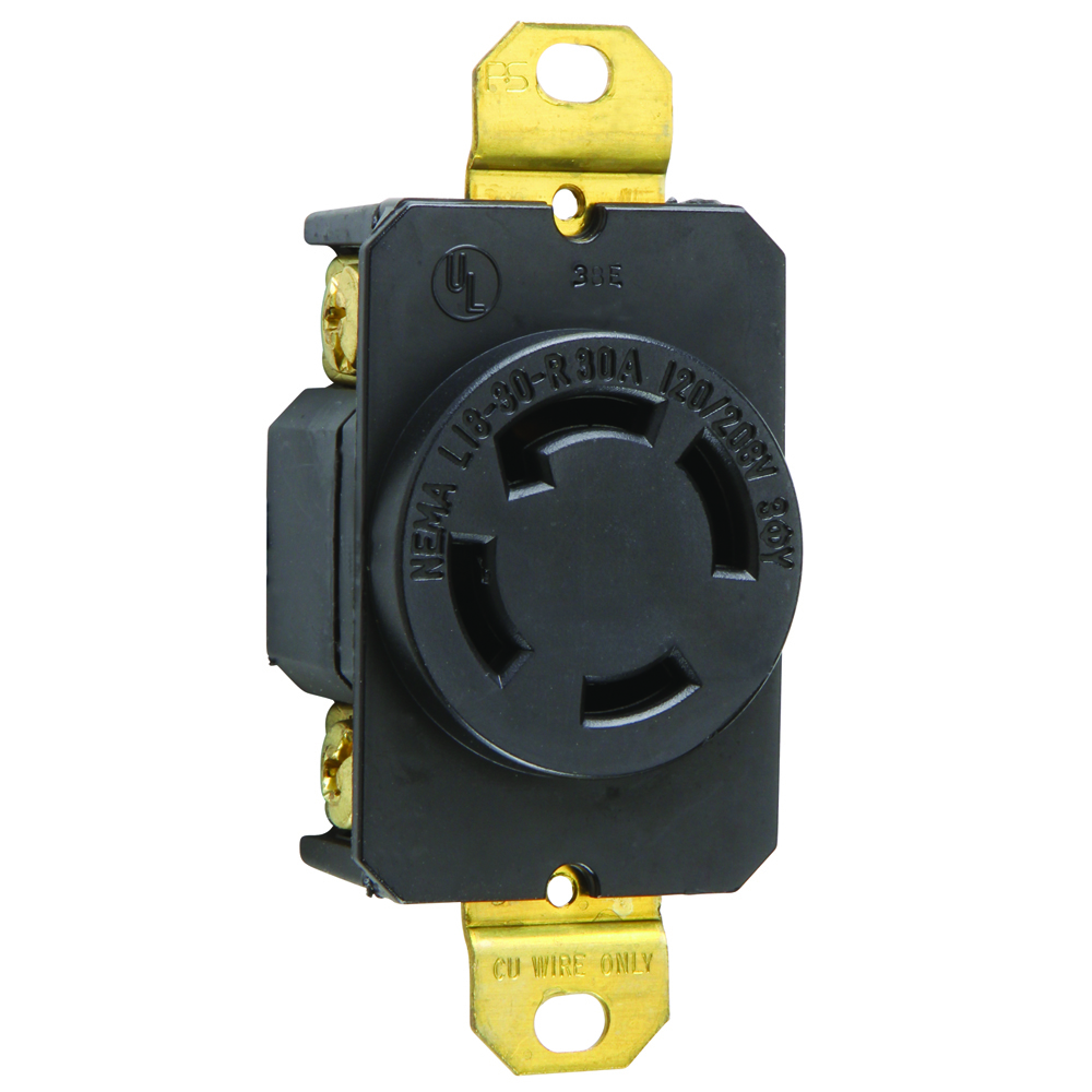 Receptacle Single 4wire 30amp 120/280volt Turnlok