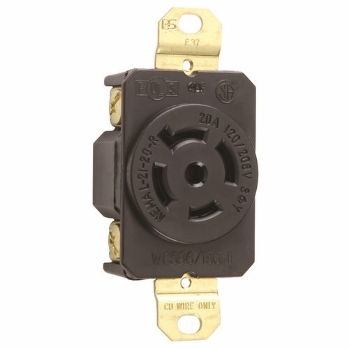 Turnlok Single Receptacle 5wire 20amp 3phase 120/208v