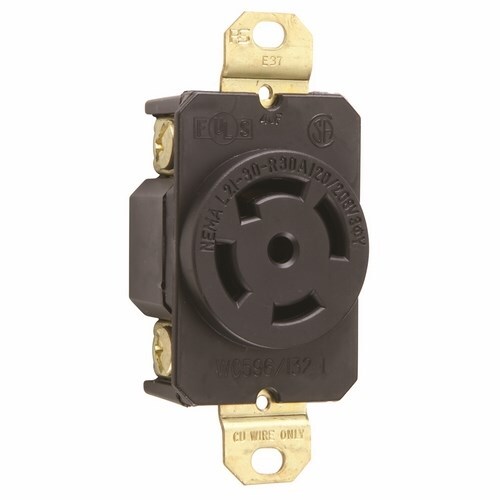 Turnlok Single Receptacle 5wire 30amp 3phase 120/208v