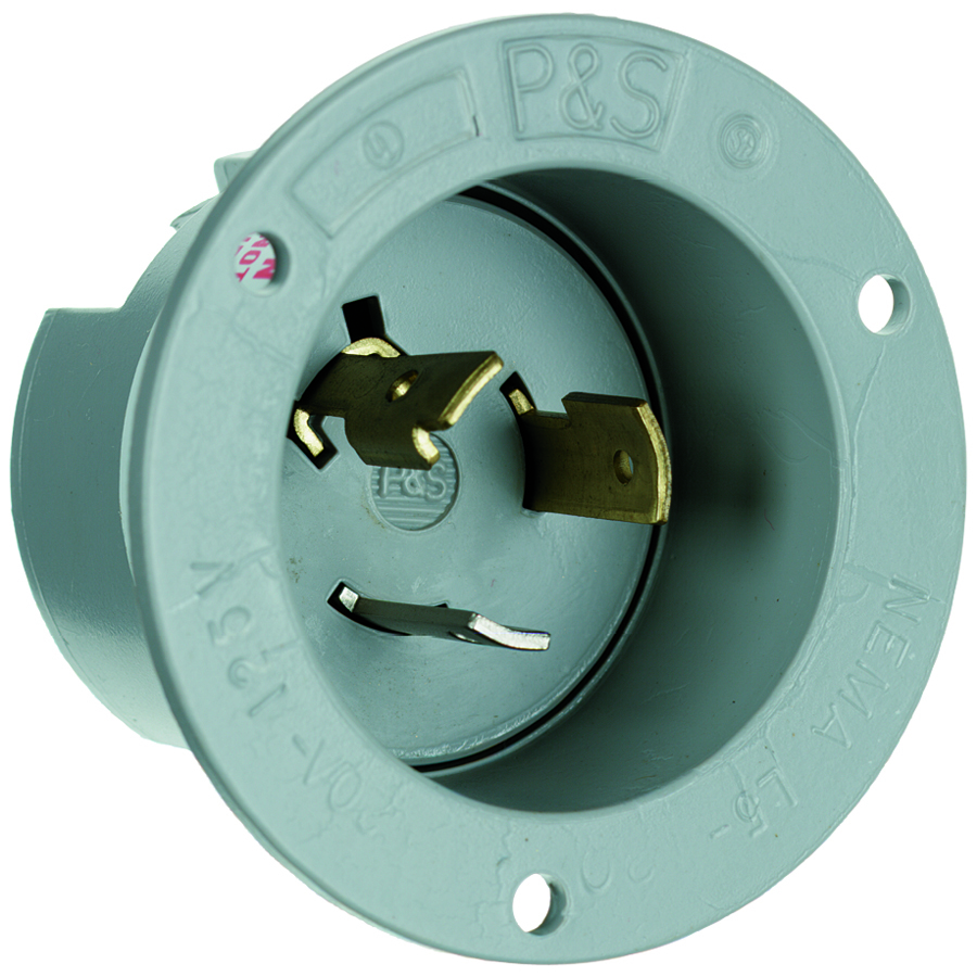 Flanged Inlet 3wire 20amp 125voltolt Turnlok