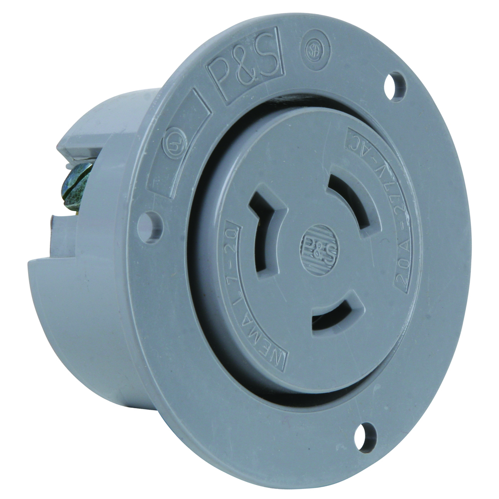 Flanged Outlet 3wire 20amp 277volt Turnlok