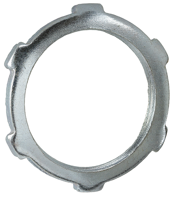 Lock Nut, Steel construction, Zinc Plated Finish, 2 in. Size