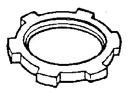 Sealing Lock Nut, Steel construction, Zinc Plated Finish, 1-1/4 in. Size