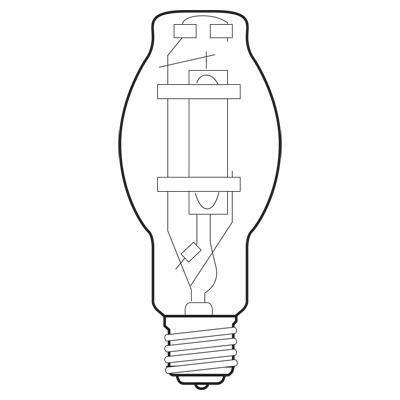 GE Multi-Vapor, 11650, 250 WTT, 19500 LM, 3800 KV, 70 CRI, Mogul Screw (EX39) Base, 10000 HR Average Life