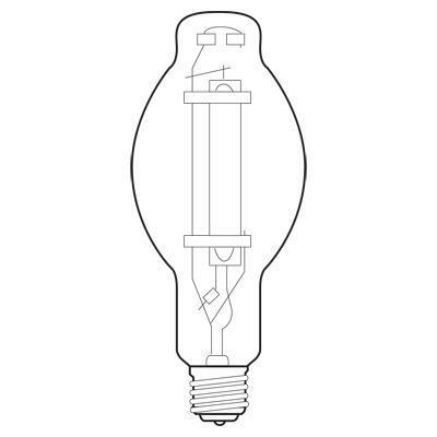 GE Multi-Vapor, 27219, 750 WTT, 82000 LM, 4000 KV, 65 CRI, Mogul Screw (E39) Base, 16000 HR Average Life