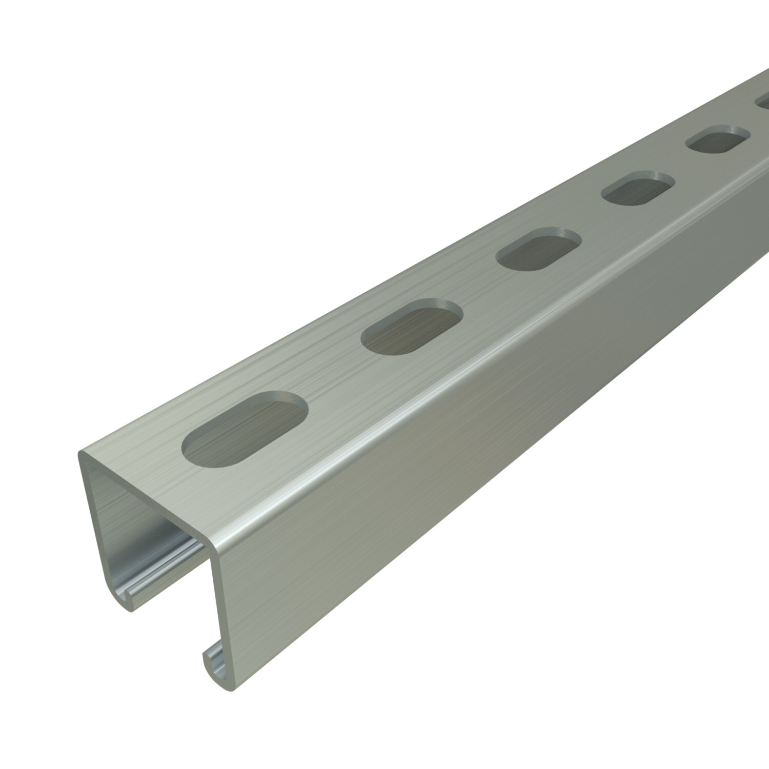 P1000T-10HG Deep Slotted Strut Channel, 10 ft x 1-5/8 inch x 1-5/8 inch, Hot-dipped Galvanized Steel, 12 Gauge