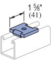 1/2" Electro-Galvanized 1 Hole, Flat Plate Fitting