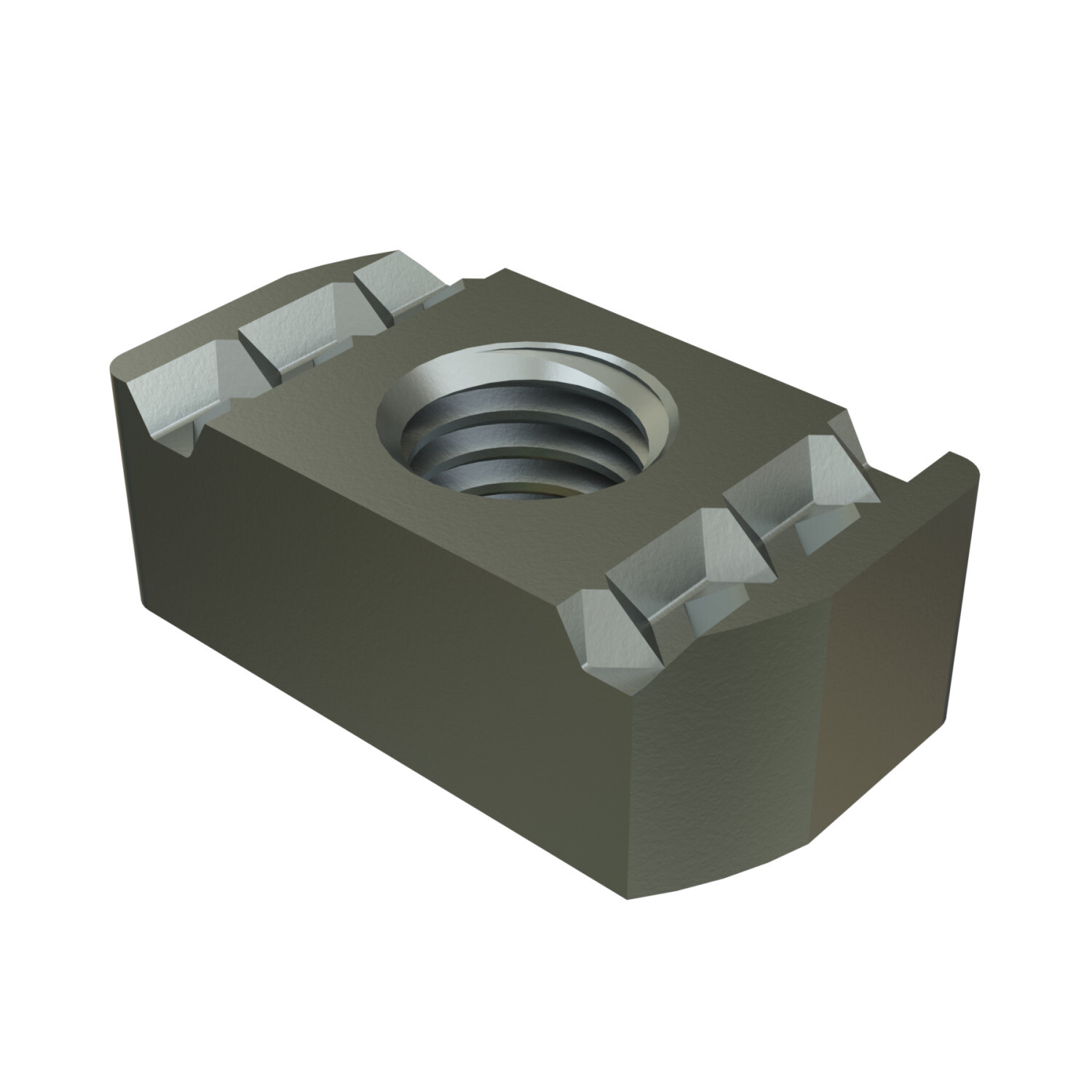 UNISTRUT CHANNEL NUT, 1/2"-13, 3/4"x 1/2"x 1-23/64", NO SPRING, EG