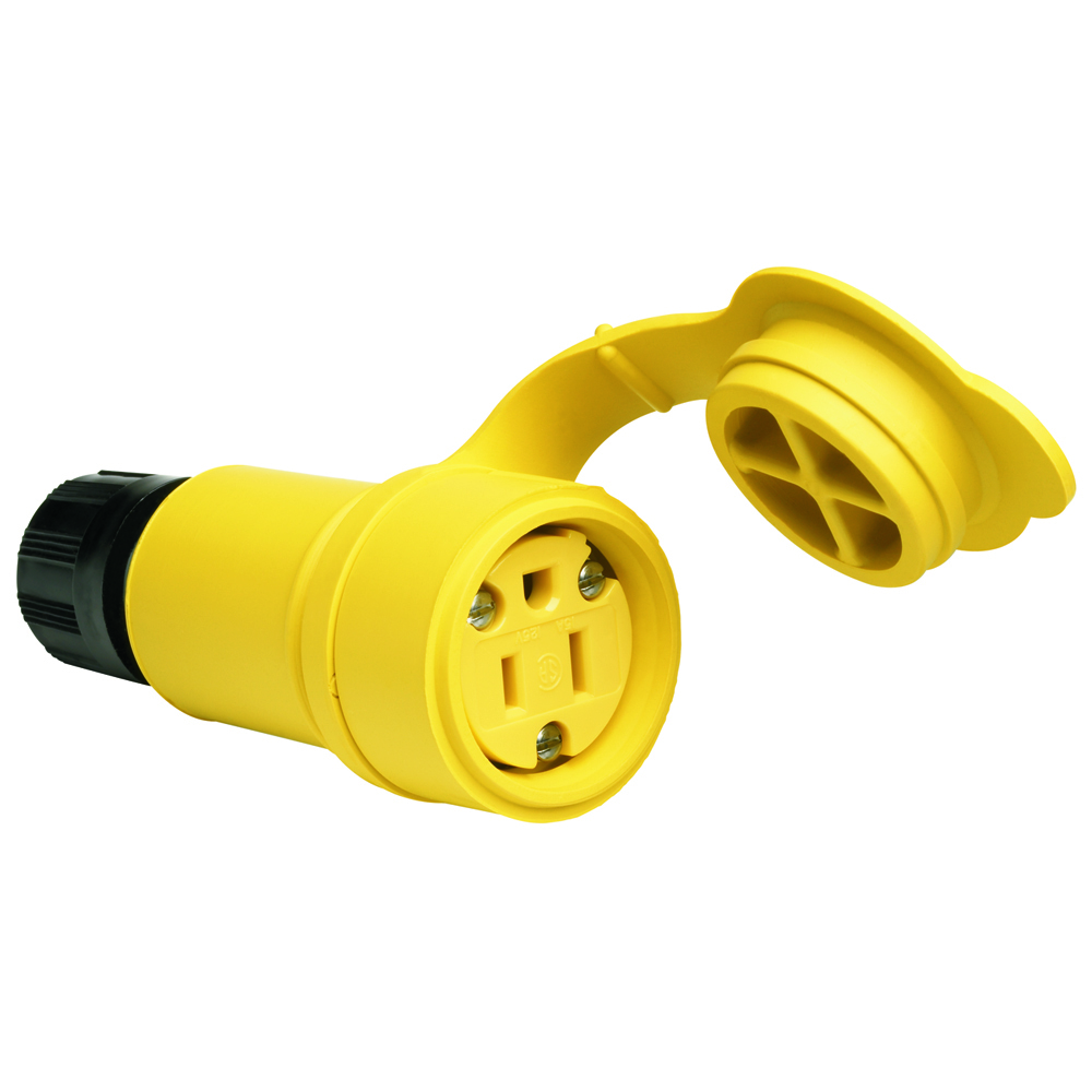 Straight Blade Watertight Connector 15amp 125volt 5-15r