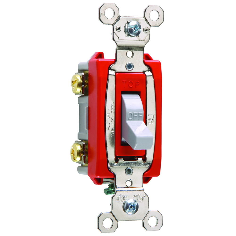 2pole Toggle Switch, Back and, Side Wire, 20amp 120/277volt, Gray