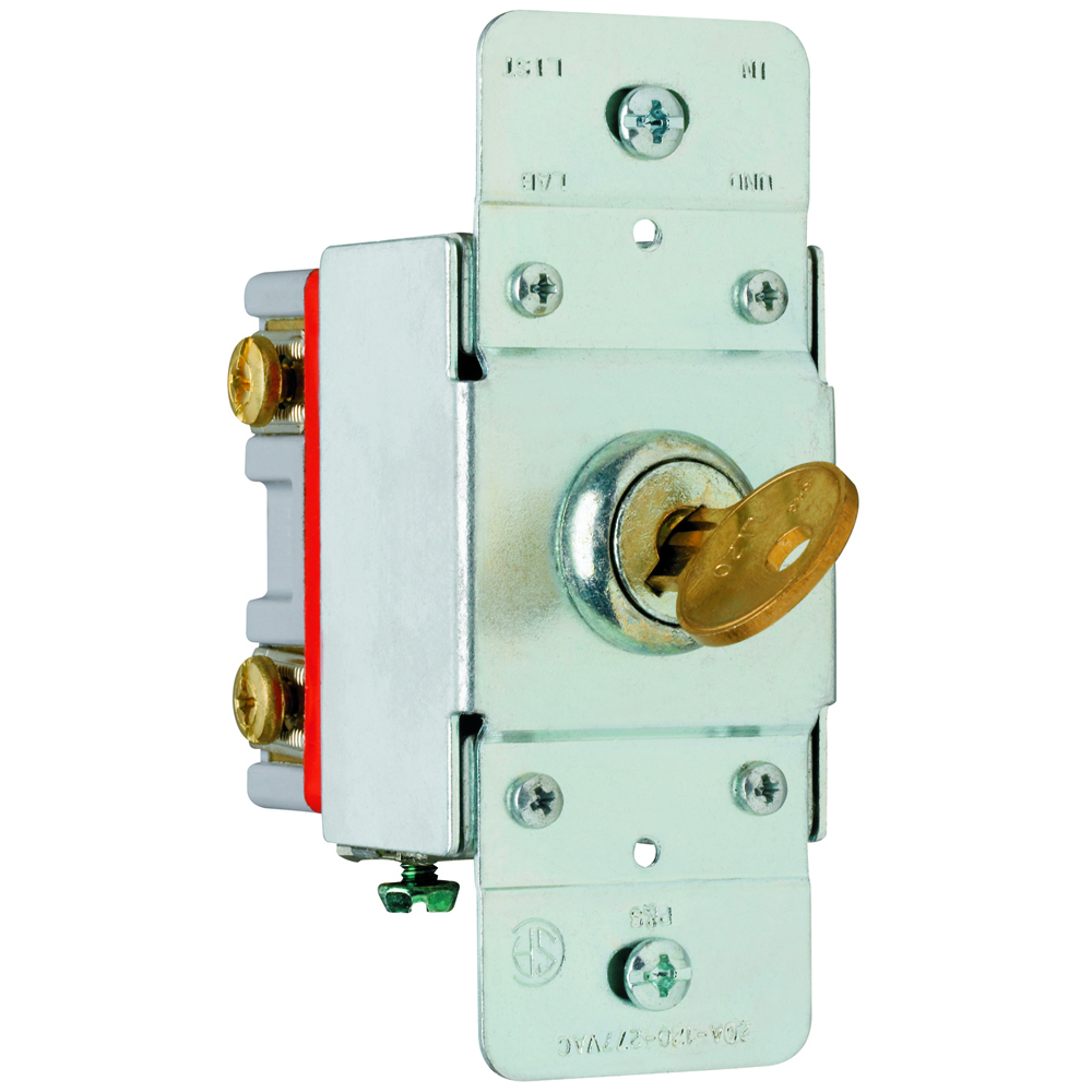 2pole Key Lock Back and, Side Wire 20amp 120/277volt