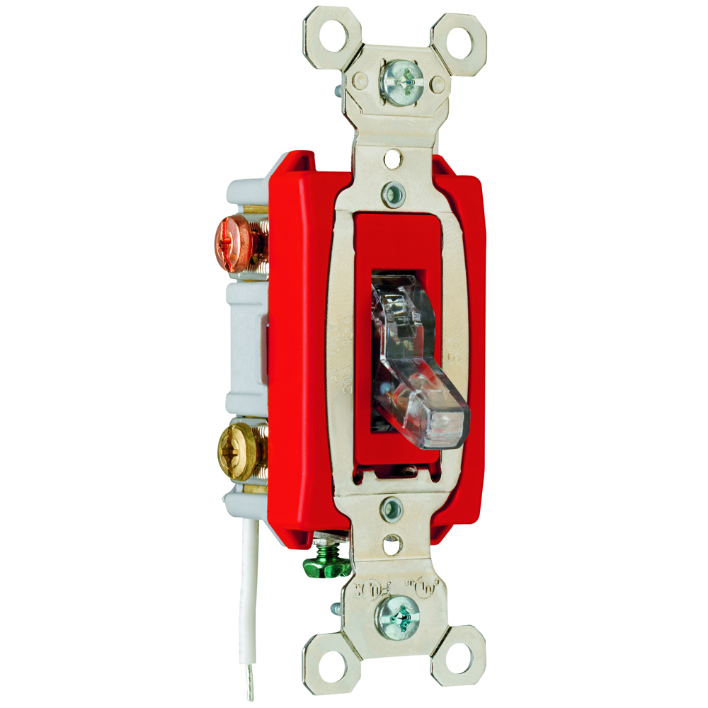 3way Pilot Lighted Switch, Back and, Side Wire, 20amp 120/277volt, Clear