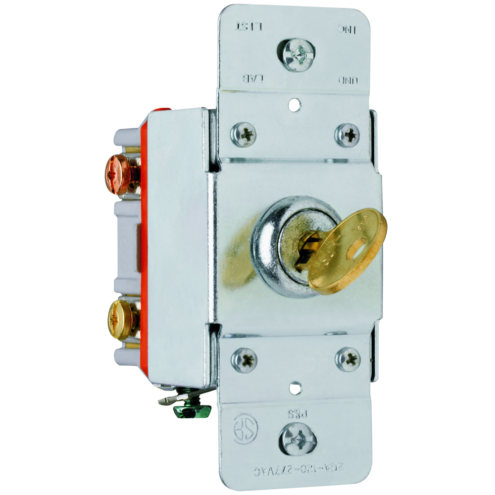 3way Key Lock Back and, Side Wire 20amp 120/277volt