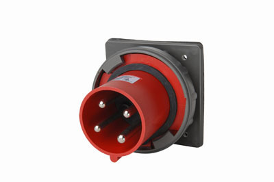 Pin and Sleeve Watertight Inlet, Double pole, Three wire, 60 amp, 250 volt.