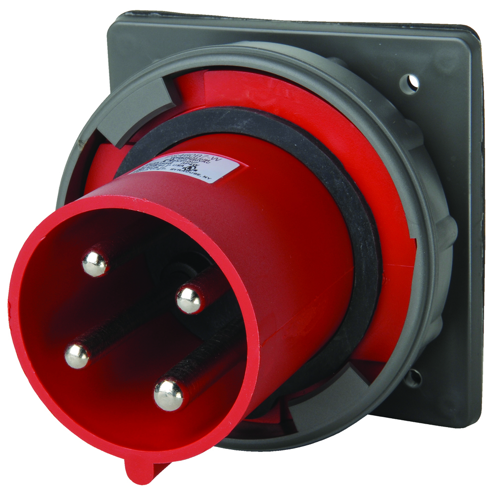 Three pole, Four wire, Pin and Sleeve Inlet. 60 amp, 3/480 volt.