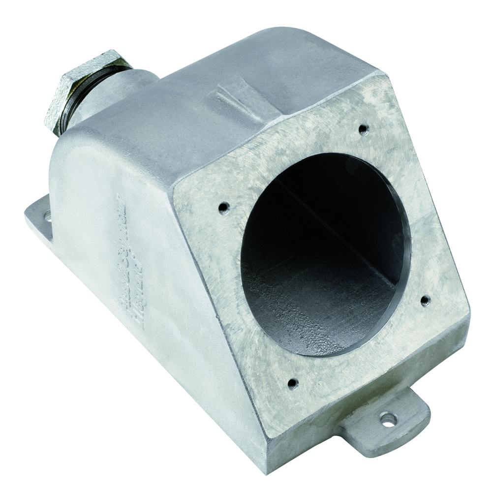 Angled Metallic Back Box with 1 1/2 hub die cast, 60 amp.