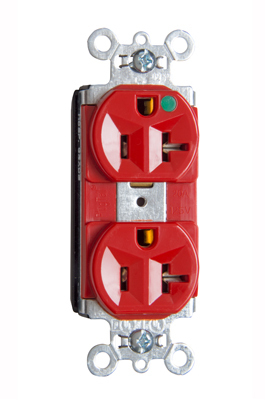 PT HG COMPACT DESIGN RECEPT 20A/125V RED