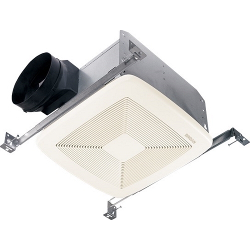 Broan QTXE 80 CFM Ventilation Fan with White Grille, 0.3 Sones; ENERGY STAR Certified