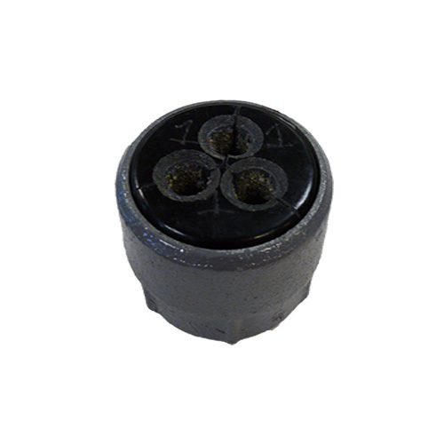 Cable Support, Type Multiple Segment Plug, Body Type Tapered, Conduit Type Rigid/IMC/EMT, Conduit Position Vertical, Conductor Size 18 to 8 AWG, 6 to 1/0 AWG, 2/0 to 4/0 AWG, 4/0 AWG to 750 KCMIL (Aluminum/Copper Clad Aluminum/Copper), Conduit Size 3 Inch, Cable Type Non-Armored, Number of Conductors 5 (Different Size), Size 4-1/8 Inch Dia x 3-3/8 Inch H, Material Hot Dip Galvanized Malleable/Ductile Iron, Application Indoor, Approval UL 514B, CSA C22.2, Applicable Standard NEC 300-19, With pOZi-grip R-Style Wedging Plug