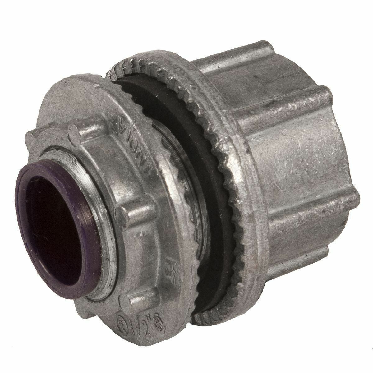 Conduit Hub, Insulated Throat Die Cast Zinc, 1/2 In. Trade Size
