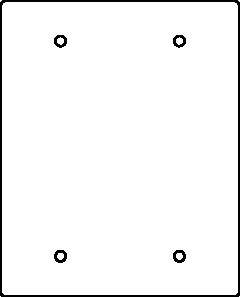  RFB11 Series 2-Gang Blank Device Plate; 3-5/8 Inch Width x 4-1/2 Inch Height