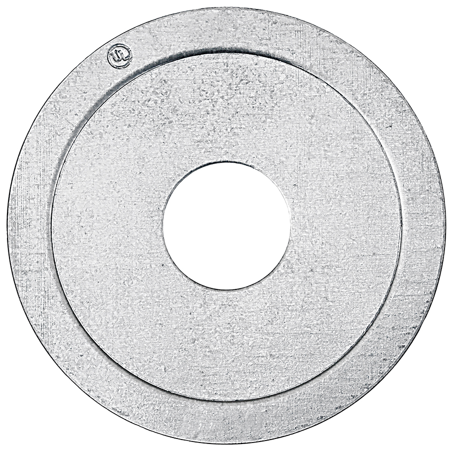 Reducing Flat Washer, Steel material, Zinc Plated Finish, 3 in. outside diameter, 2 in. inside diameter