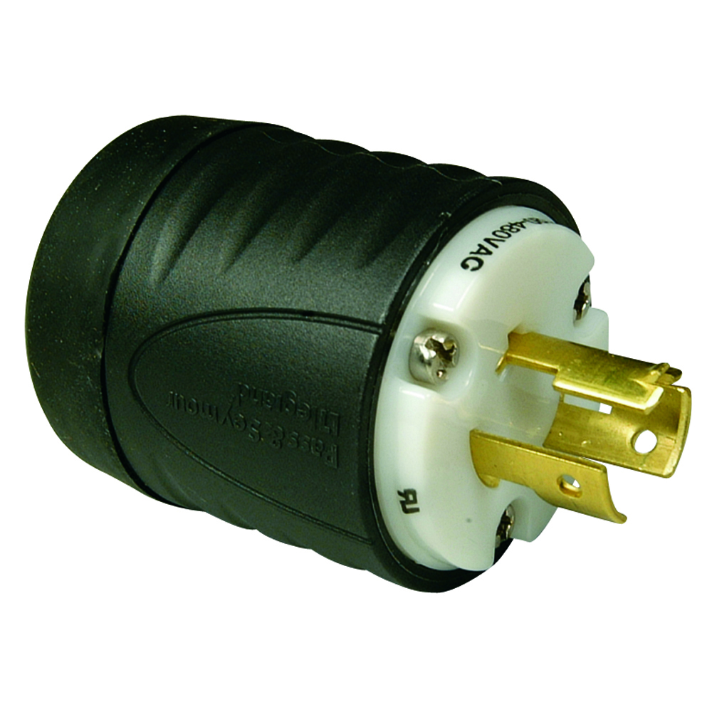 Non-Nema Plug, 14amp 125-480V, IP20 Suitability, Black Back, White Front Body
