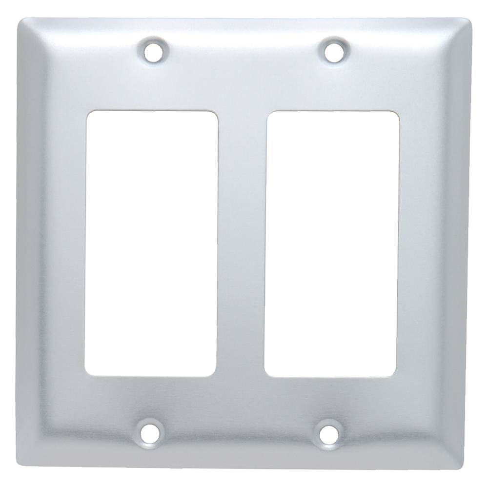 Smooth Metal Wall Plate 2gang Decorator Aluminum