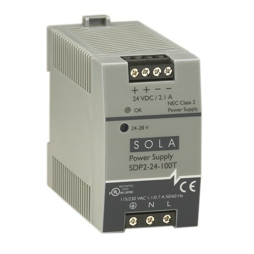 SDP Series Low Power DIN Rail Power Supplies, Input Voltage: 85-264 Vac, 90-375 Vdc, Output Voltage: 12 - 15 Vdc , Frequency: 47-63 Hz, Output Current Rating 4.2 - 3.4 A