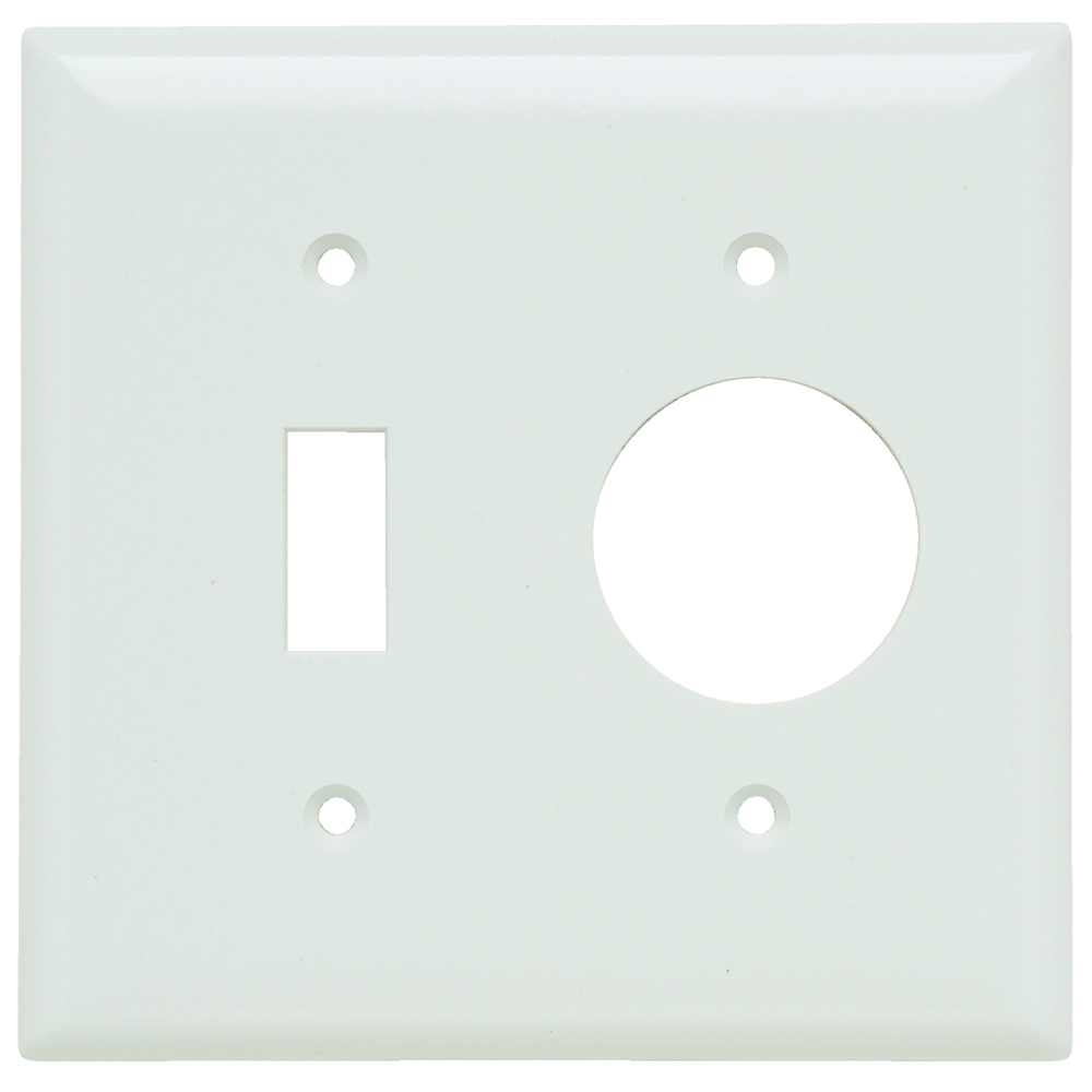 Smooth Wall Plate 1gang Toggle 1gang Single White