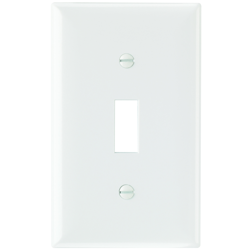 Plate Plastic 1gang Toggle Without Line White