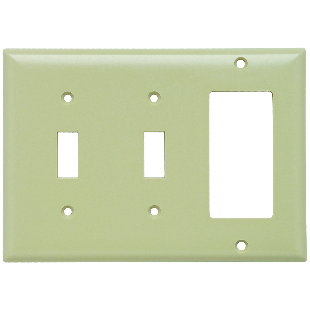 Smooth Wall Plate 2gang Toggle 1gang Sierraplex Ivory
