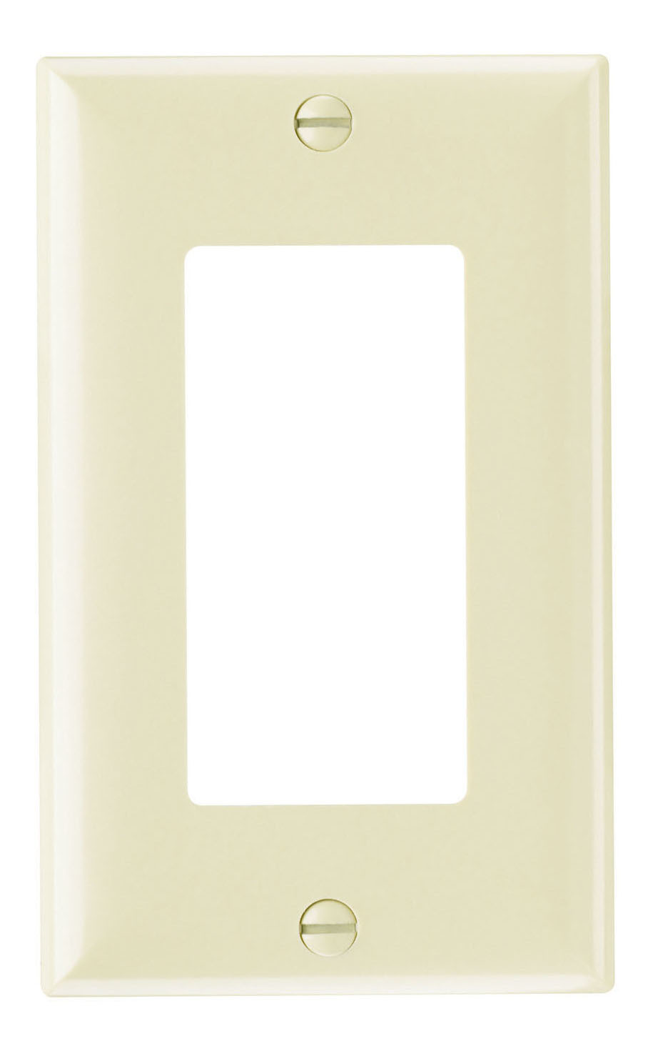 PLATE PLASTIC 1G SPLEX W/OUT LINE BK