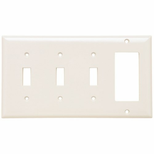 Smooth Wall Plate 3gang Toggle 1gang Decorator White