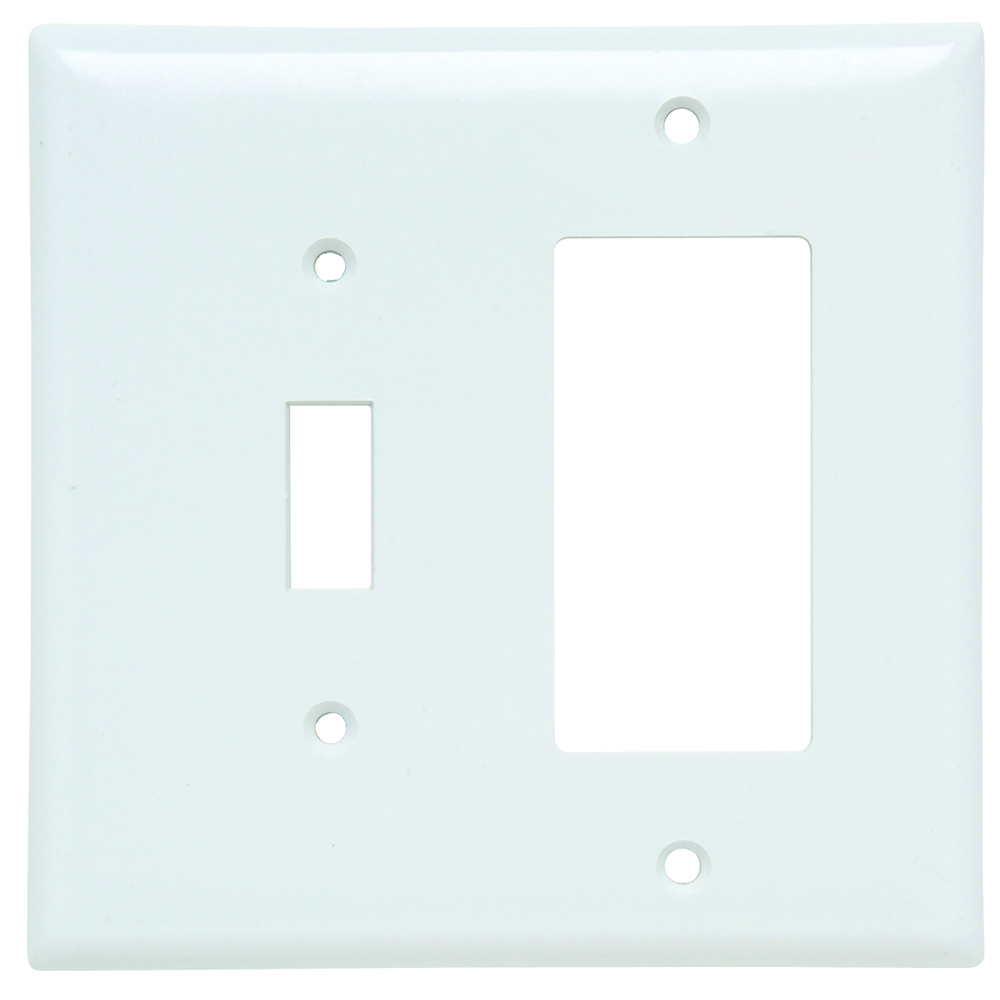 Smooth Wall Plate Junior-Jumbo 1gang Toggle 1gang Decorator White