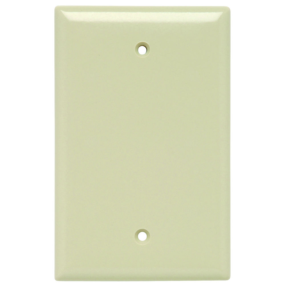Smooth Wall Plate Junior-Jumbo 1gang Blank Ivory
