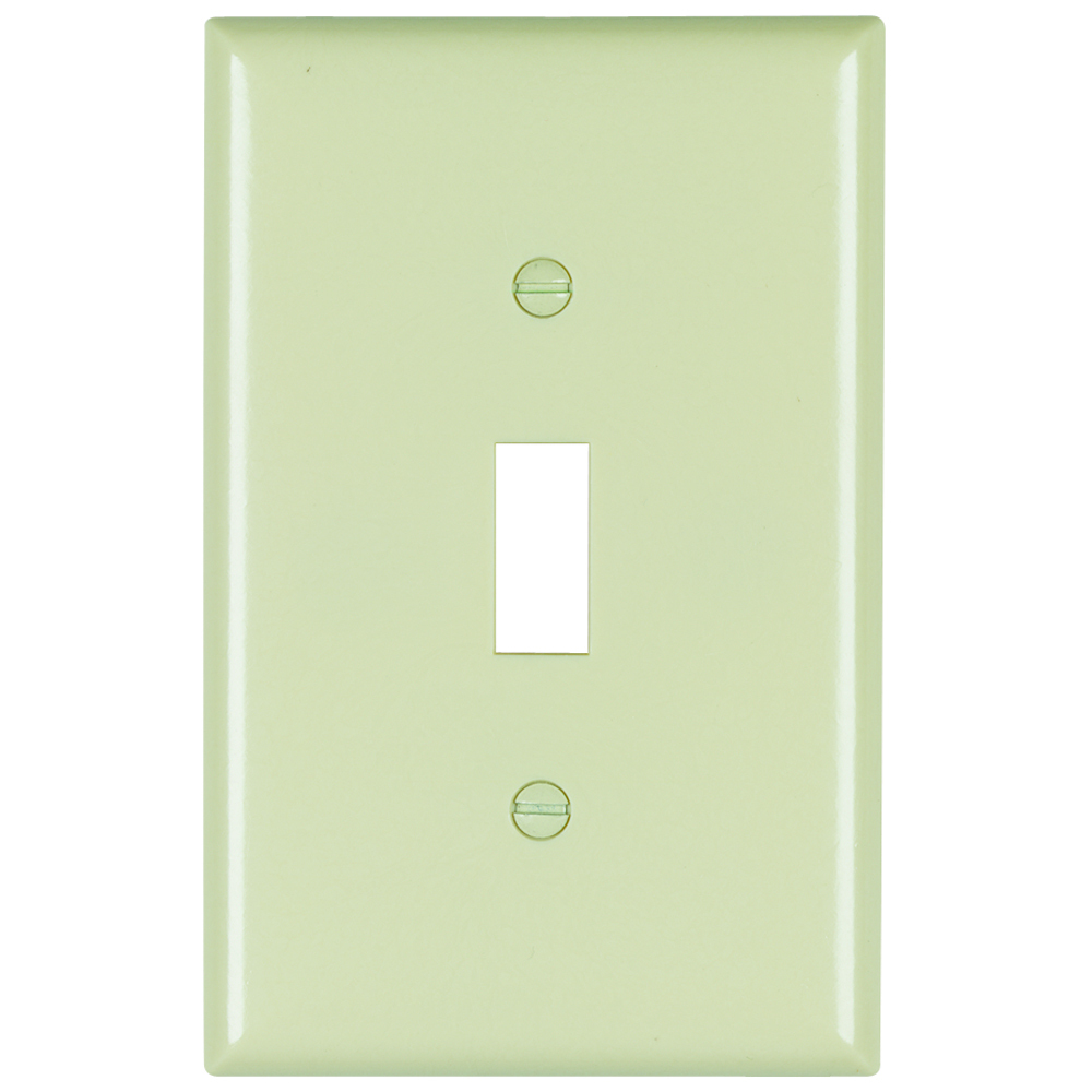 Smooth Wall Plate,Junior-Jumbo 1gang Toggle, Ivory