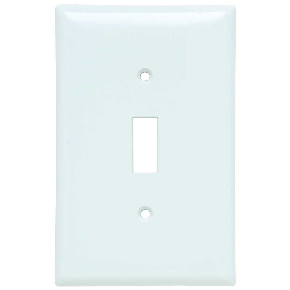 Smooth Wall Plate, Junior-Jumbo 1gang Toggle, White