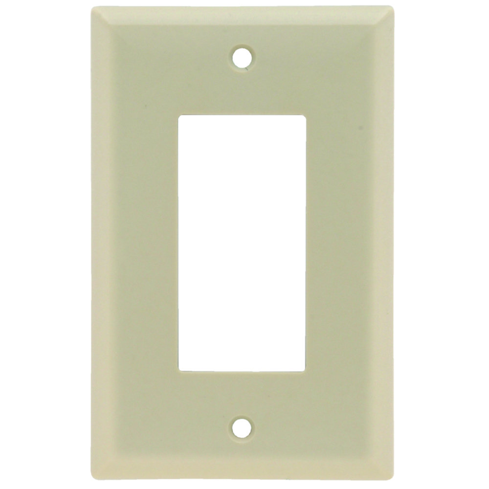 Smooth Wall Plate, Junior-Jumbo 1gang Decorator, Ivory