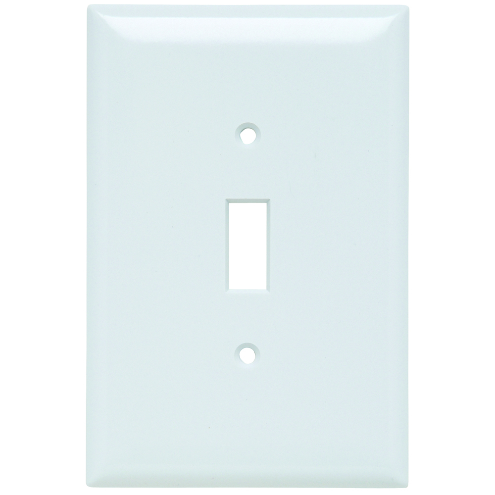 Smooth Wall Plate Jumbo 1gang Toggle White